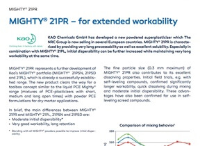Mighty 21 PR - for extended workability Mighty 21 PR - for extended workability