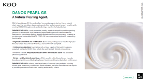 DANOX PEARL GS: A Natural Pearling Agent.