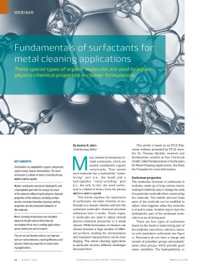 TLT | Fundamentals of surfactants for metal cleaning applications